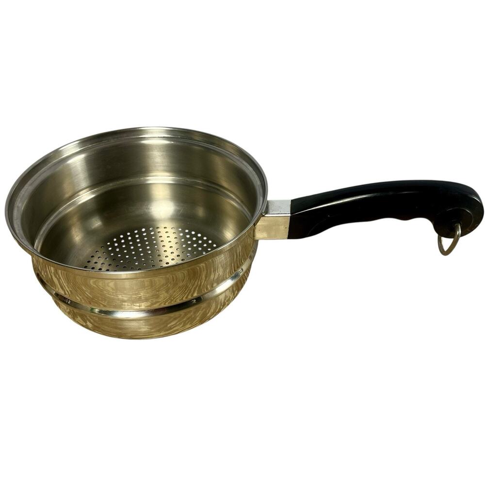 Vintage Saladmaster Stainless Steel Steamer Strainer Insert Pan Made In USA 8”